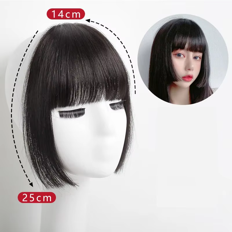 Réinitialisation d'extension de cheveux de frange de faux cheveux