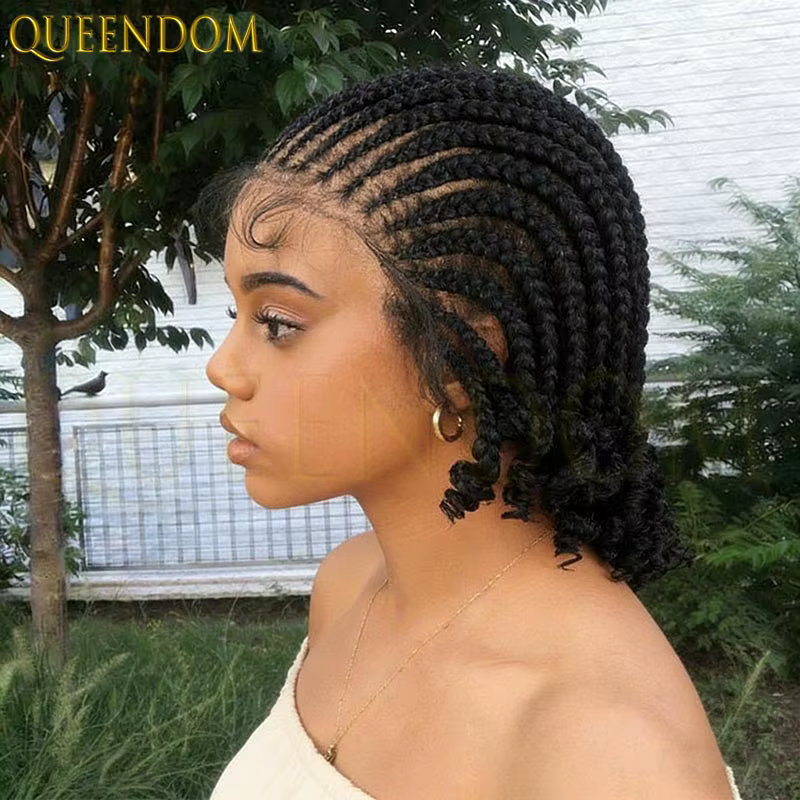 Perruque synthétique courte tressée Bob