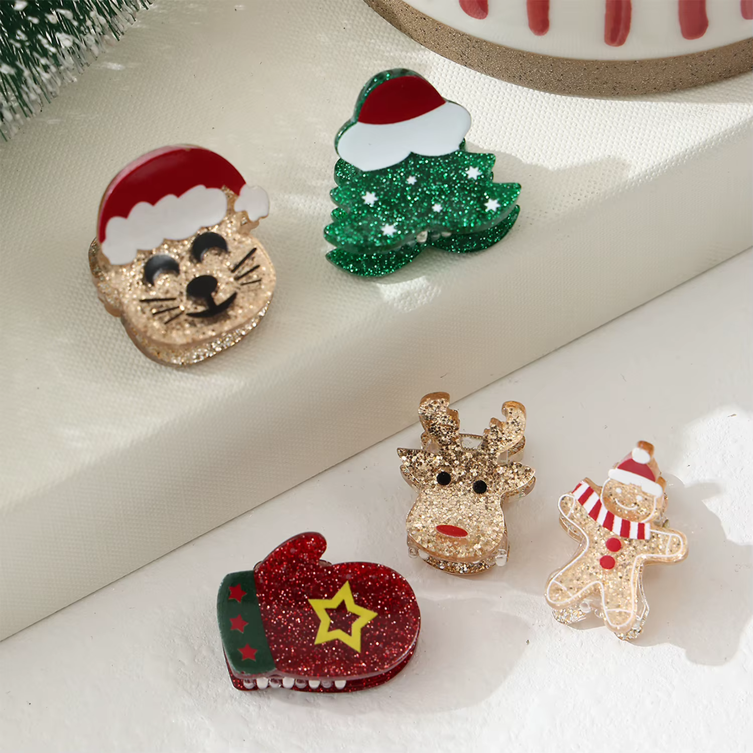 Pinces à cheveux de Noël mini-pinces à griffes