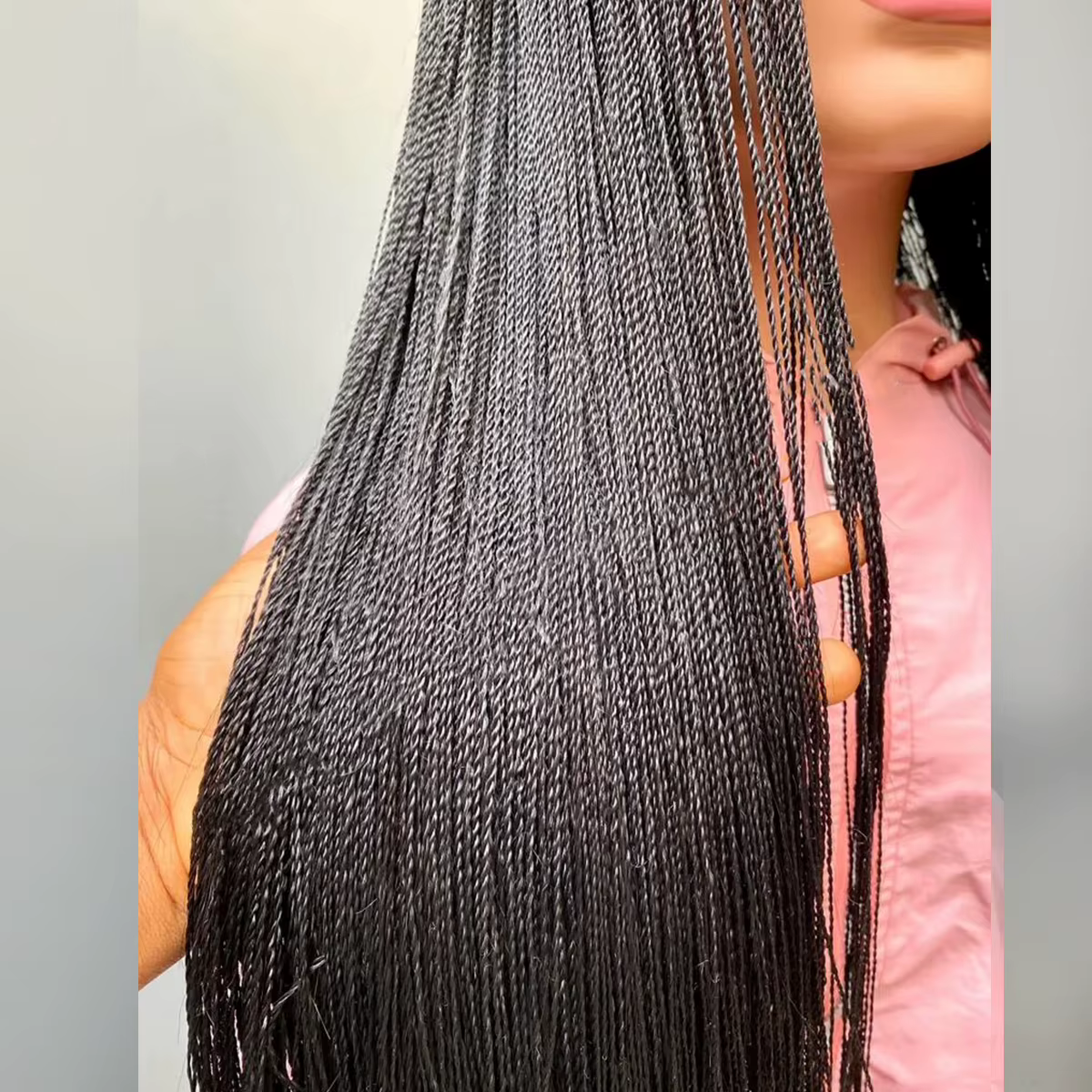 Perruque tressée micro-torsadée de 28 pouces pour femmes noires