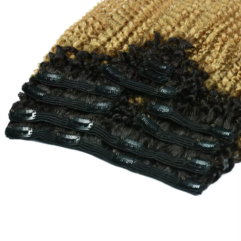 T1B 27-Extension de Cheveux Humains Crépus Afro