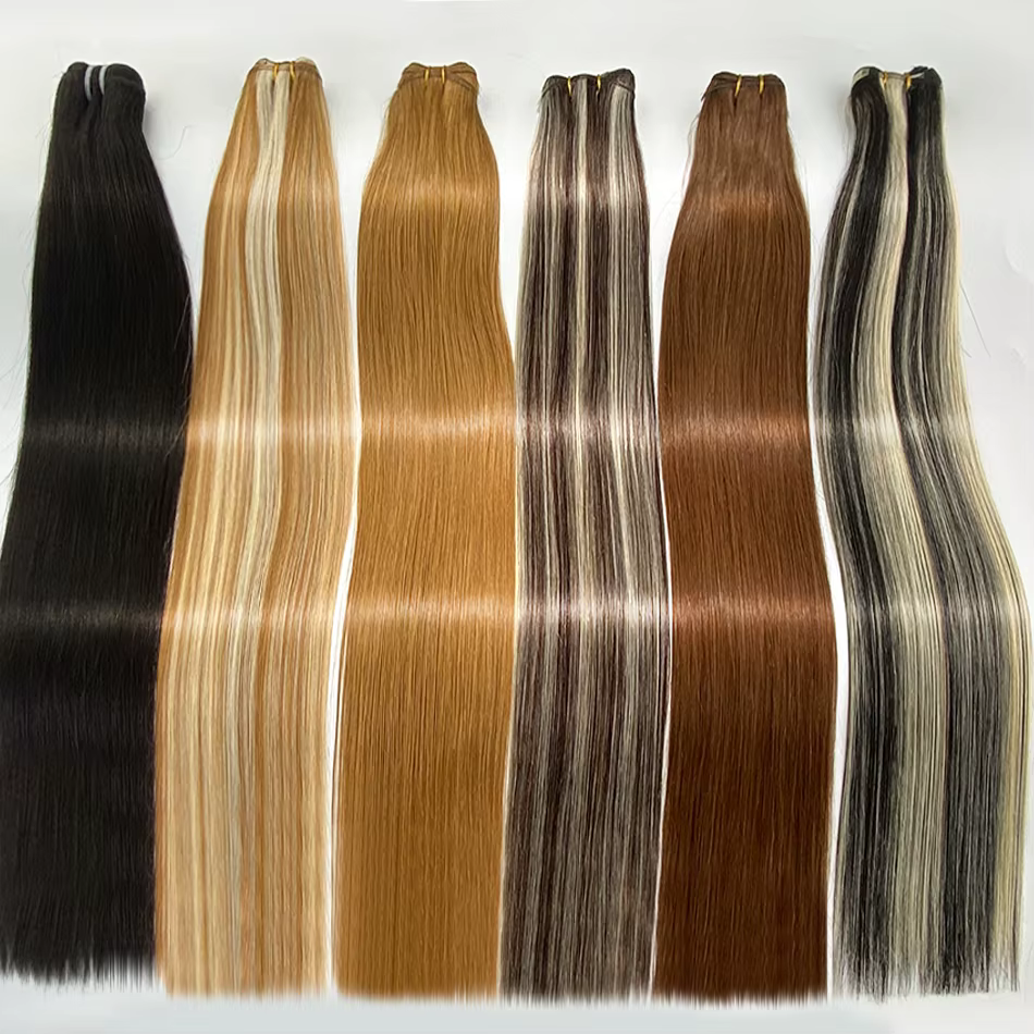 Extensions de cheveux humains lisses Remy européens