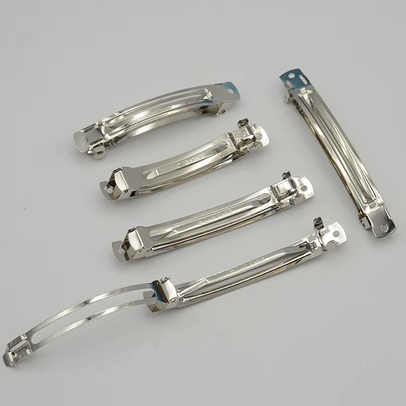 Barrettes françaises en métal argenté