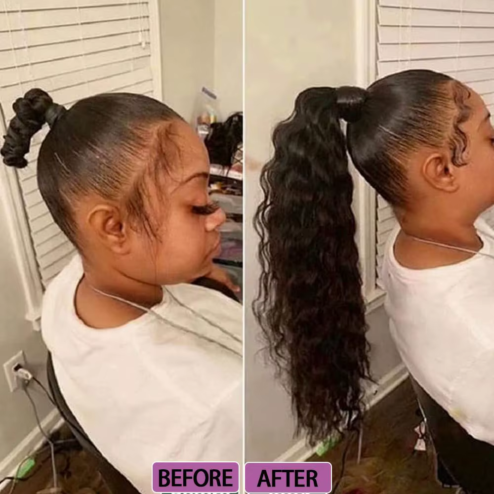 Queue de cheval Body Wave en cheveux humains naturels