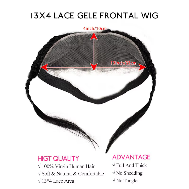 Extension de tresses frontales en dentelle de luxe 13x4