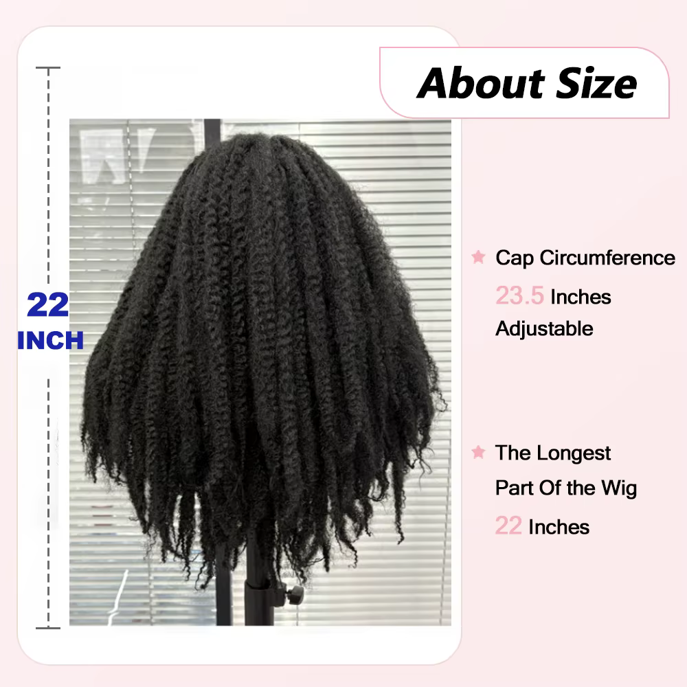 Marley Twist V Part perruques pour femmes noires 24 pouces Afro crépus bouclés