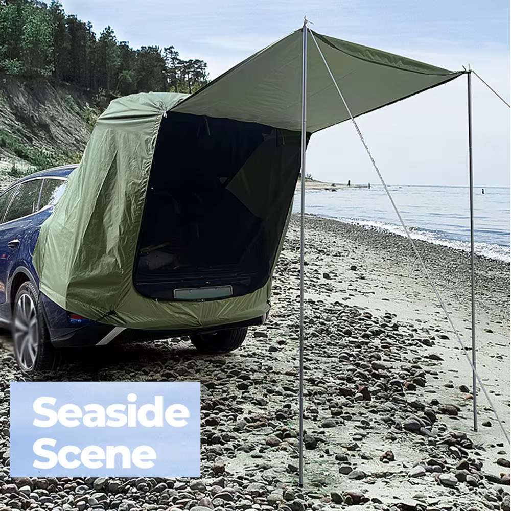 Tente arrière de voiture extérieure avec CAN Amendements, tente de pique-nique de camping, extension arrière de voiture, phare