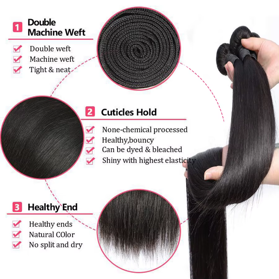Tissage en Lot Brésilien Remy Naturel Vierge Lisse Sophia