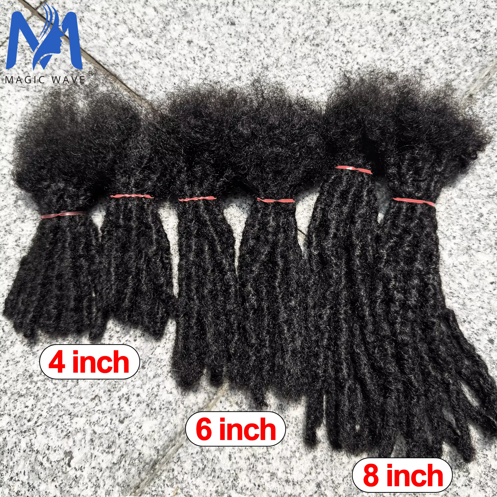 100% Extensions de cheveux humains Dreadlock pour tresses au Crochet 0.6 cm de largeur