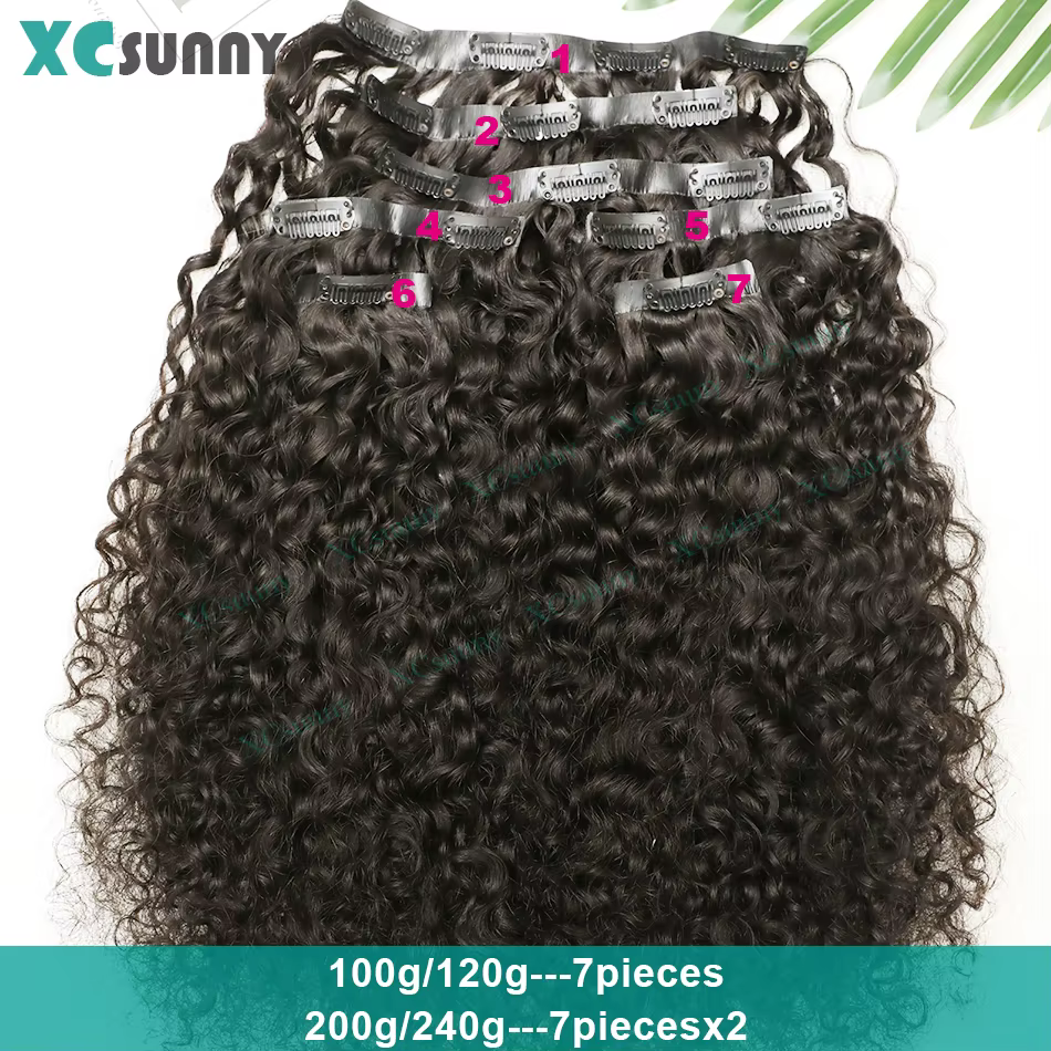 Extensions de cheveux bouclés à clipser