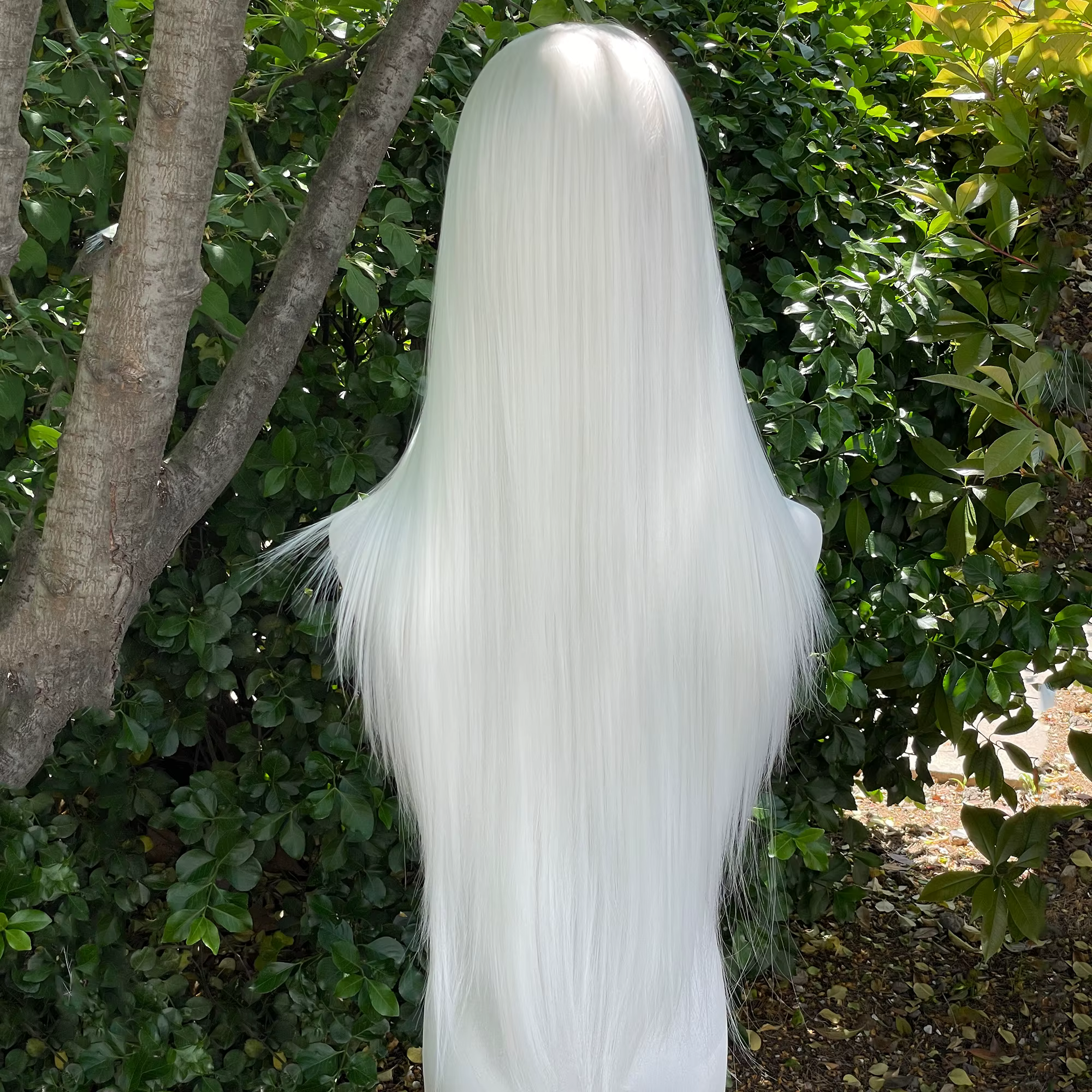 Elf Cosplay – perruque Lace Front Wig synthétique blanche 13x4