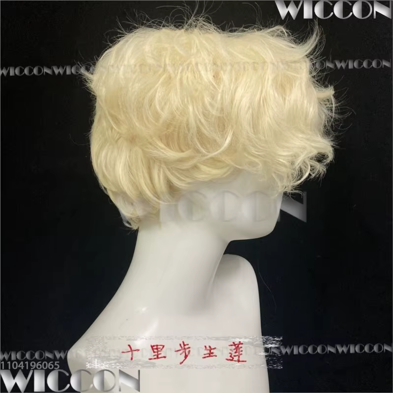 Luca Luka Alien scène Cosplay accessoire bouclés Blonde perruque cils ensemble Blink Gone règle de mon coeur homme Cos fête Halloween personnalisé