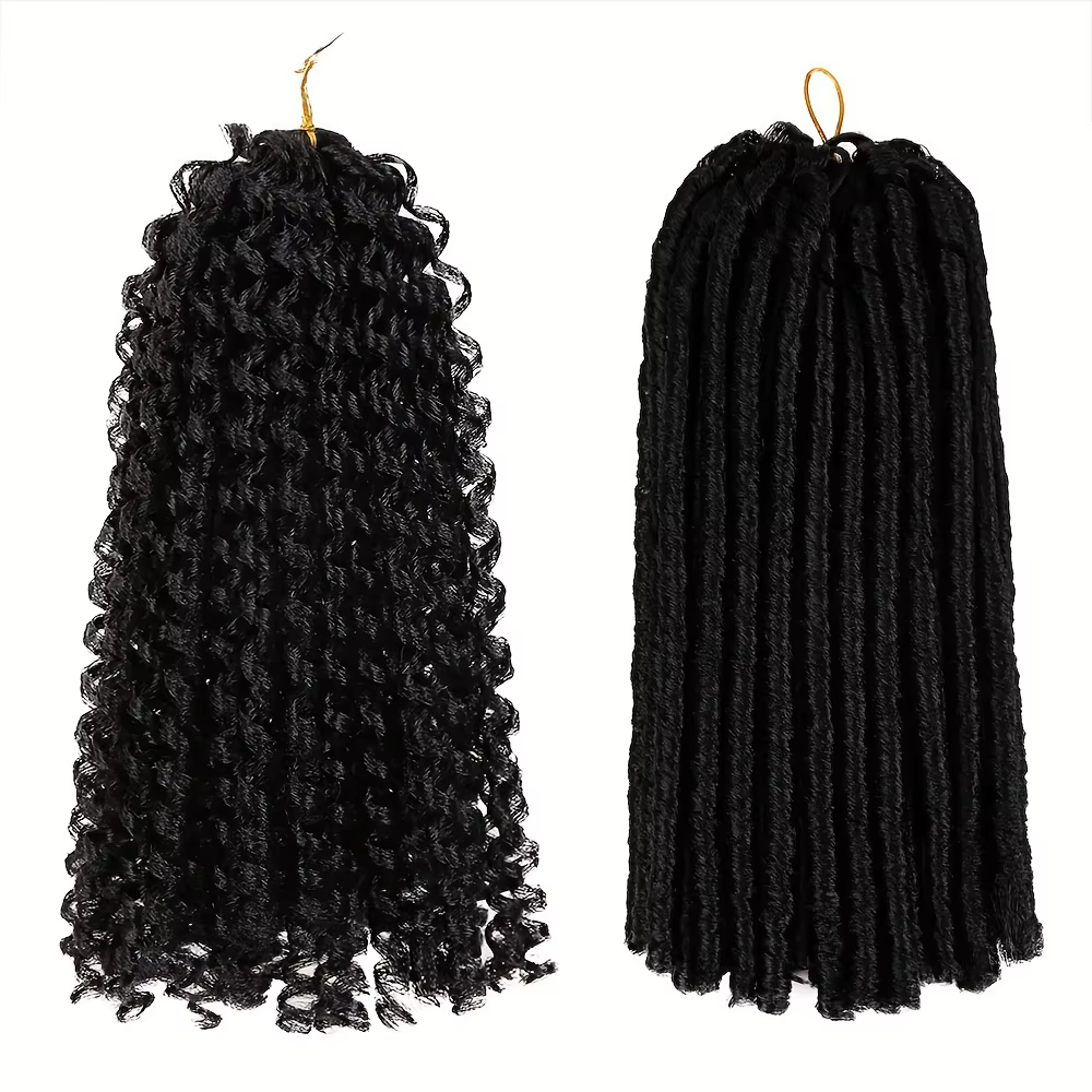 Extensions de cheveux synthétiques bouclés de 14 pouces
