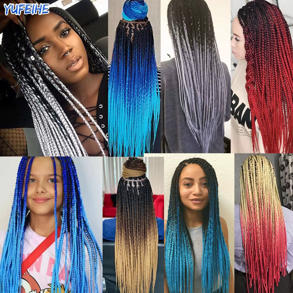 Tresses synthétiques en boîte