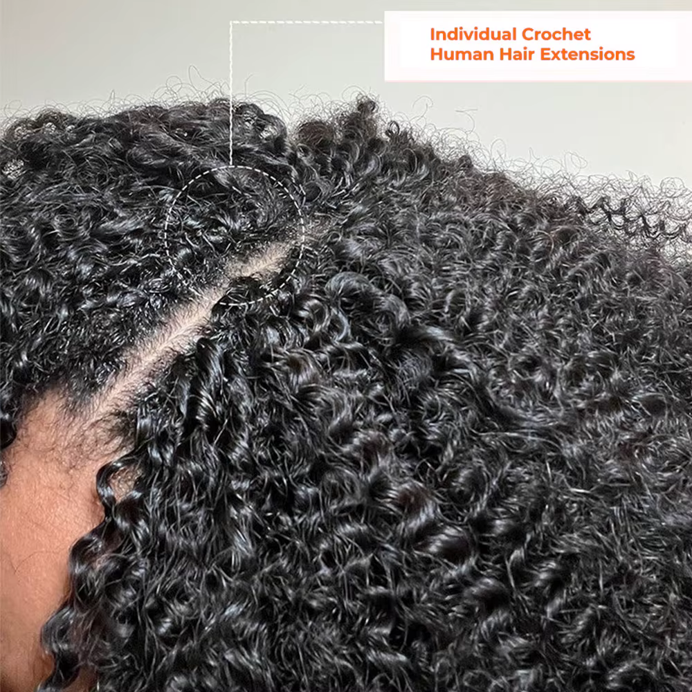 Extensions de cheveux humains bouclés afro de 3e génération