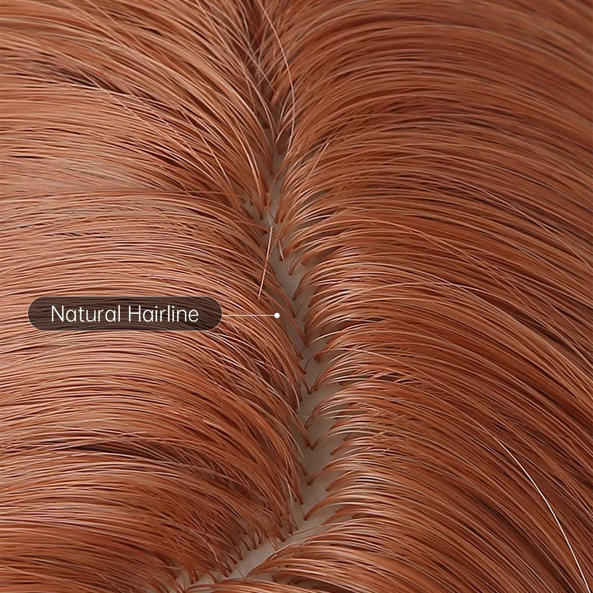 LOUIS FERRE – perruques synthétiques en cuivre rouge marron gingembre avec raie au milieu pour femmes, cheveux naturels pour filles, perruque quotidienne en Fiber résistante à la chaleur