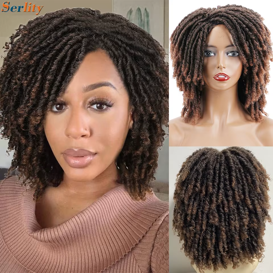 Dreadlock perruque pour les hommes et les femmes noirs Crocodile peau d'Afrique tresse de jute faux locs