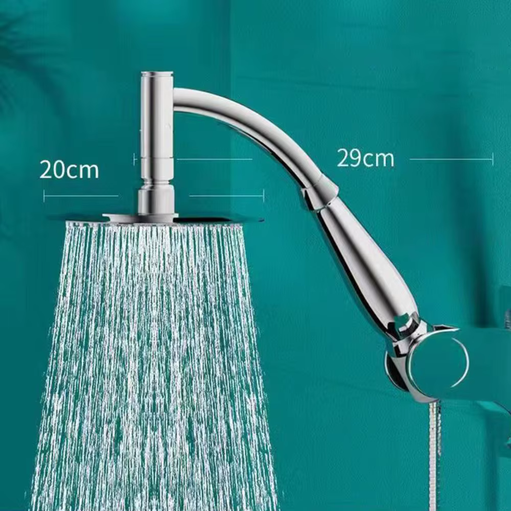 Pommeau de douche carré en acier inoxydable haute pression, extension de douche à effet pluie, grande extension de douche incurvée