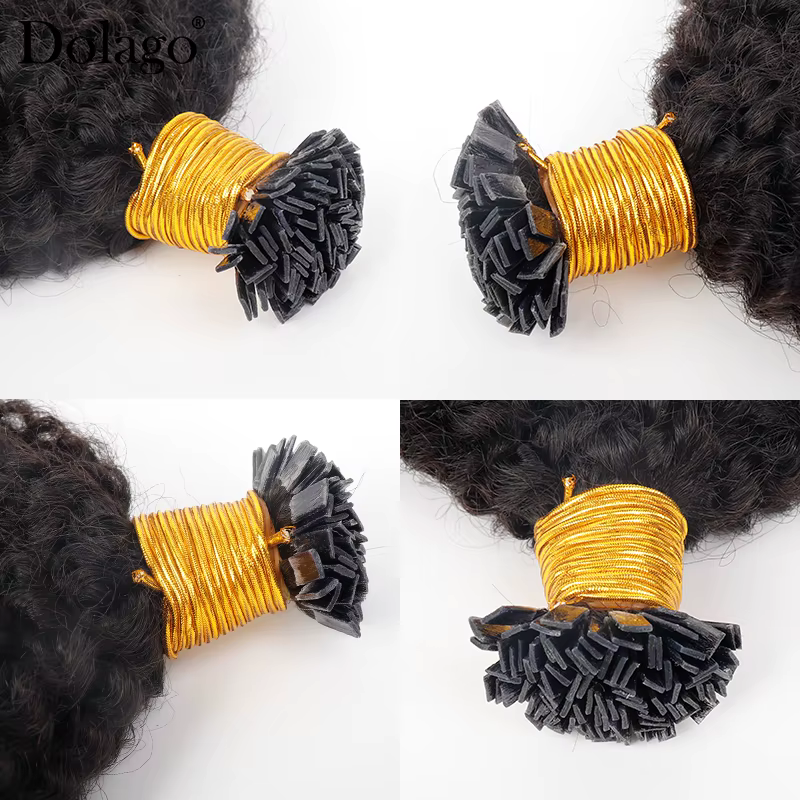 Dolago-Extensions de cheveux afro crépus bouclés pour femmes