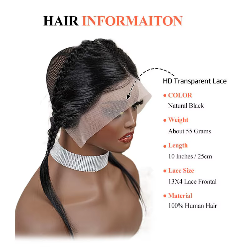 Extension de tresses frontales en dentelle de luxe 13x4
