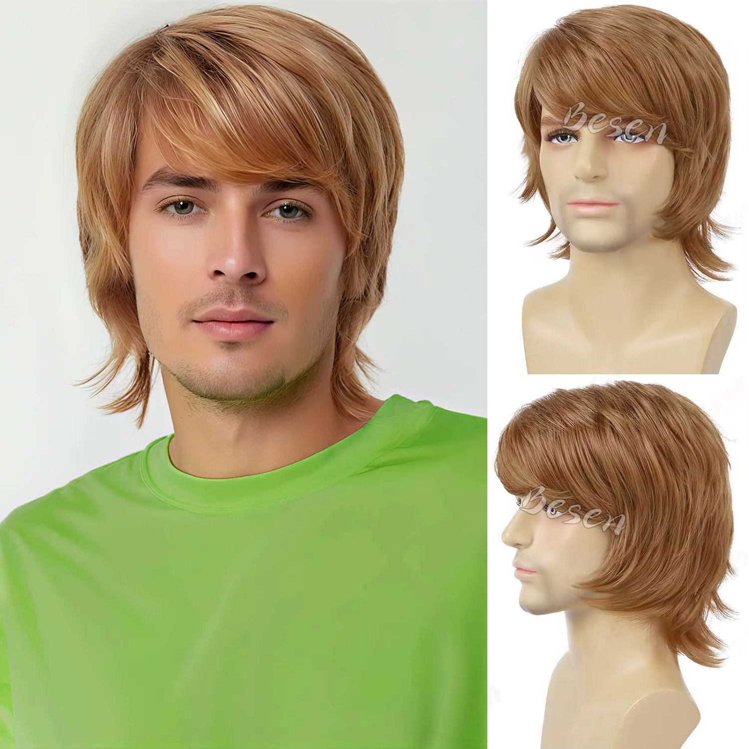 Perruque synthétique Shaggy pour hommes