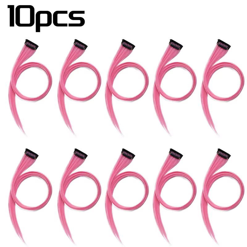 10PCS arc-en-ciel fille mettre en évidence Extension de cheveux épingle