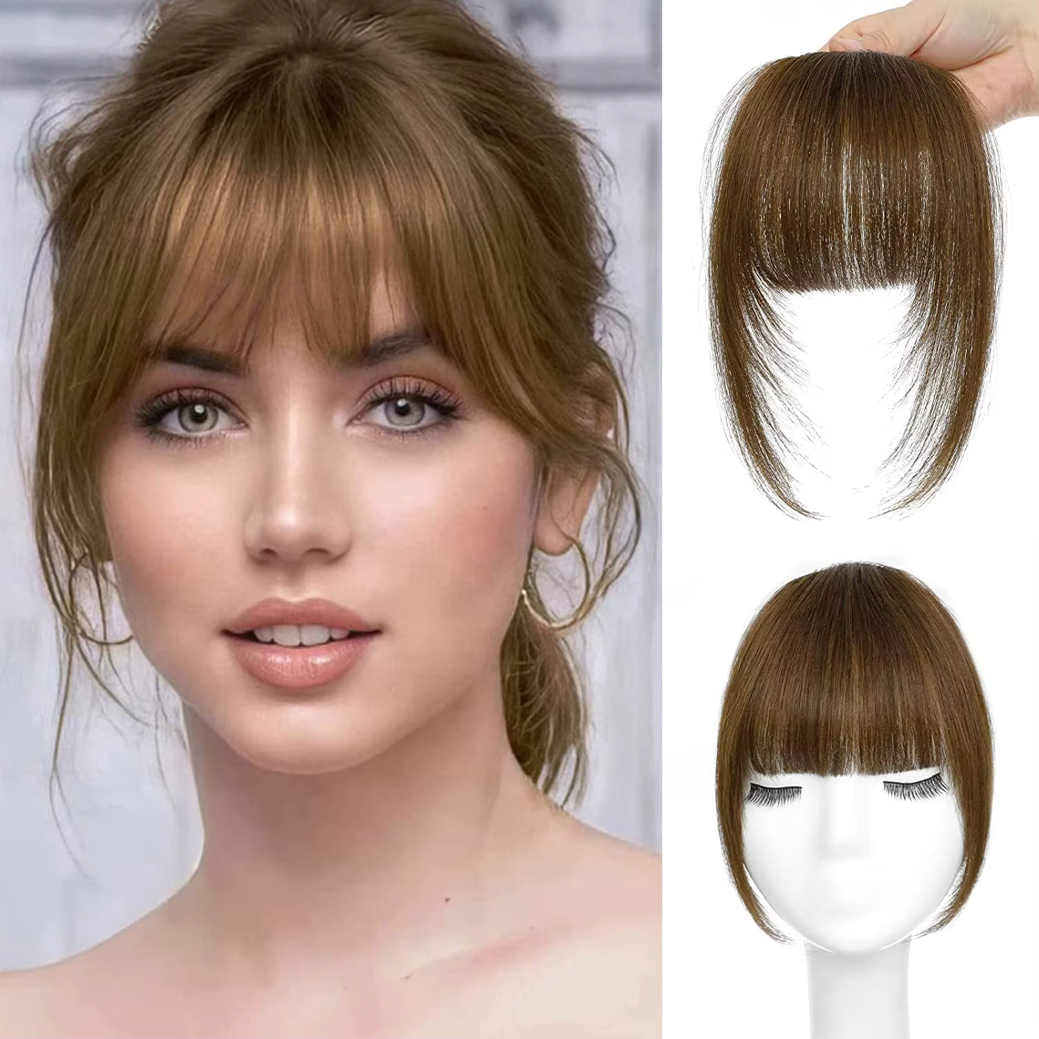 Extension de cheveux humains à clipser pour femme