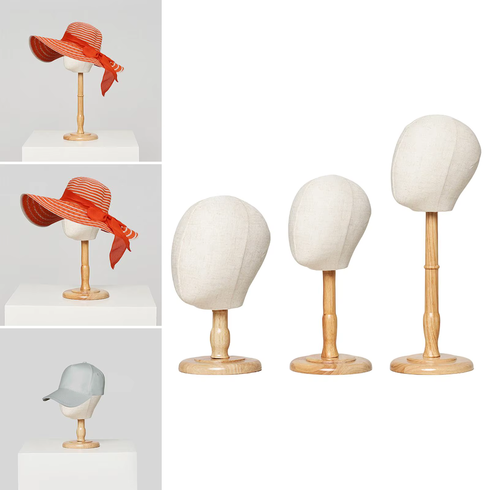 Présentoir de casquettes de perruque et de chapeaux pour enfants