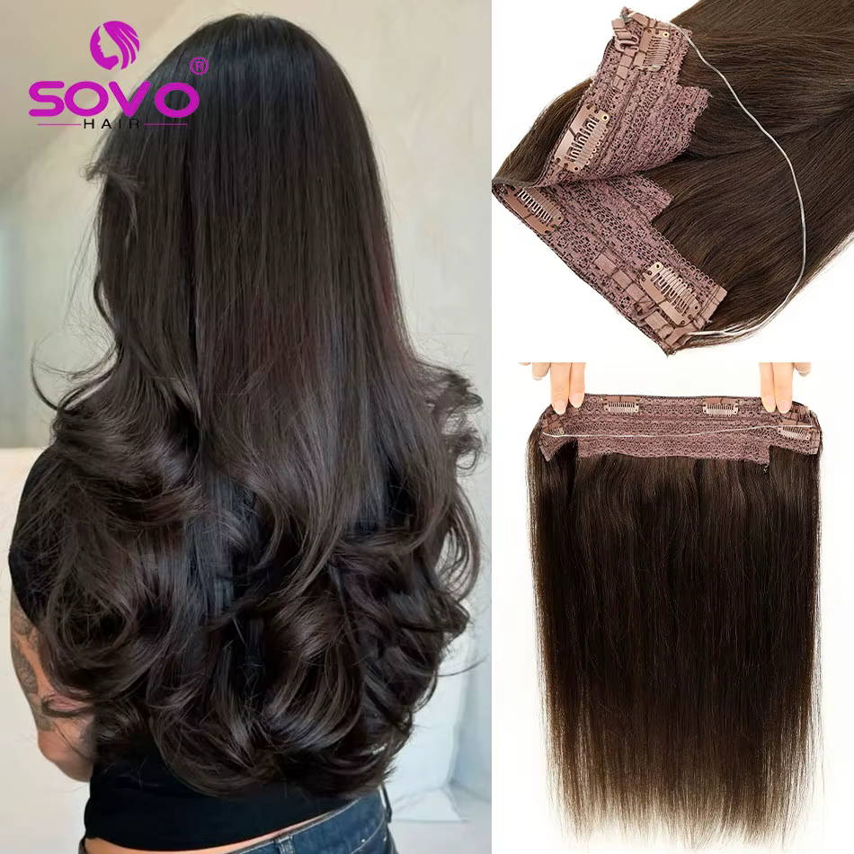 120G Halo Extensions de cheveux 100%