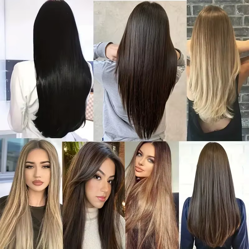 Extensions capillaires synthétiques longues et lisses