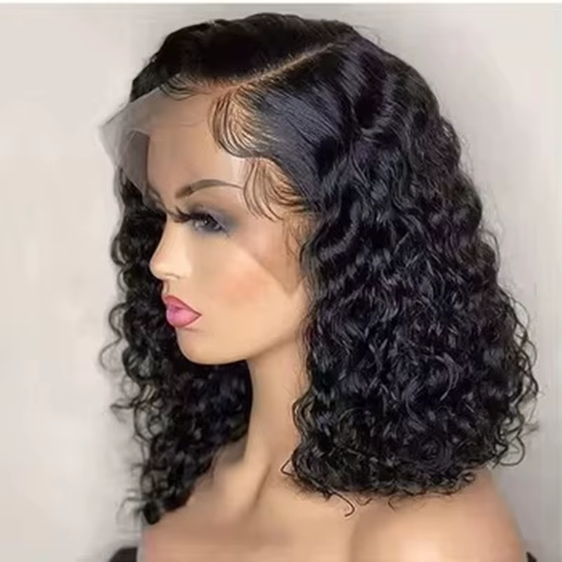 Perruque Bob synthétique courte émoussée pour femmes noires