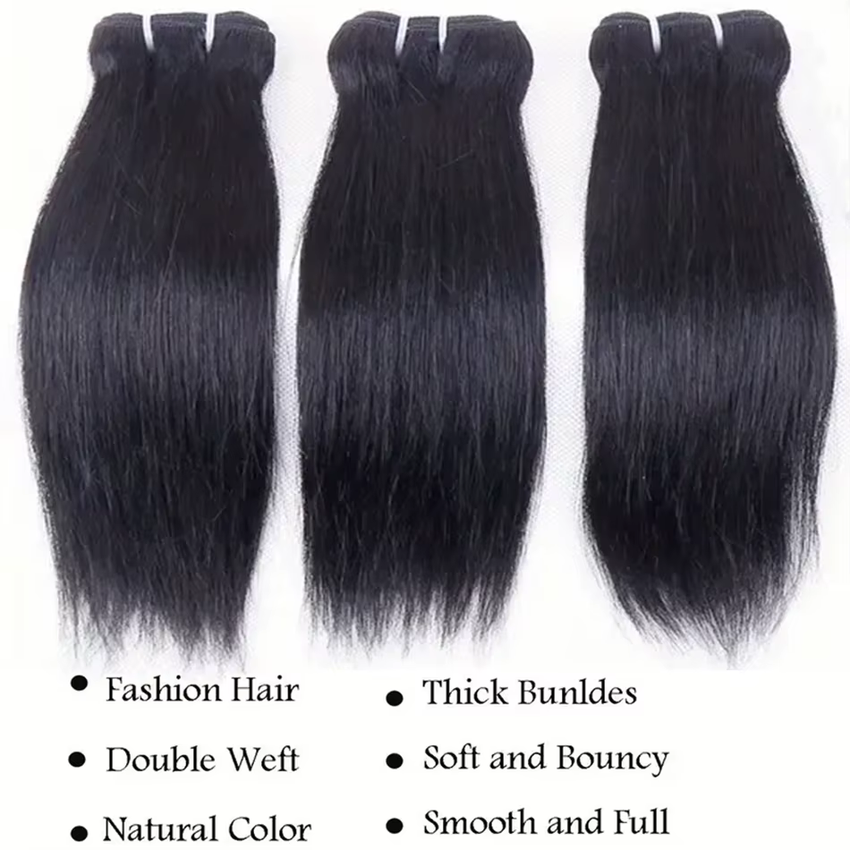 Bundles de cheveux humains courts droits brésiliens Sophia