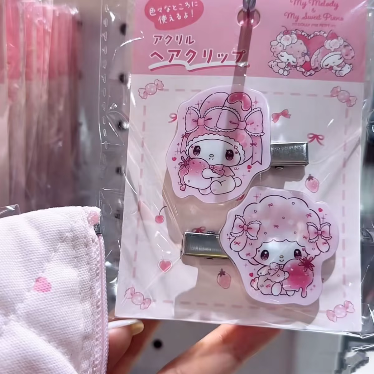 2 pinces à cheveux Sanrio My Melody pour femmes