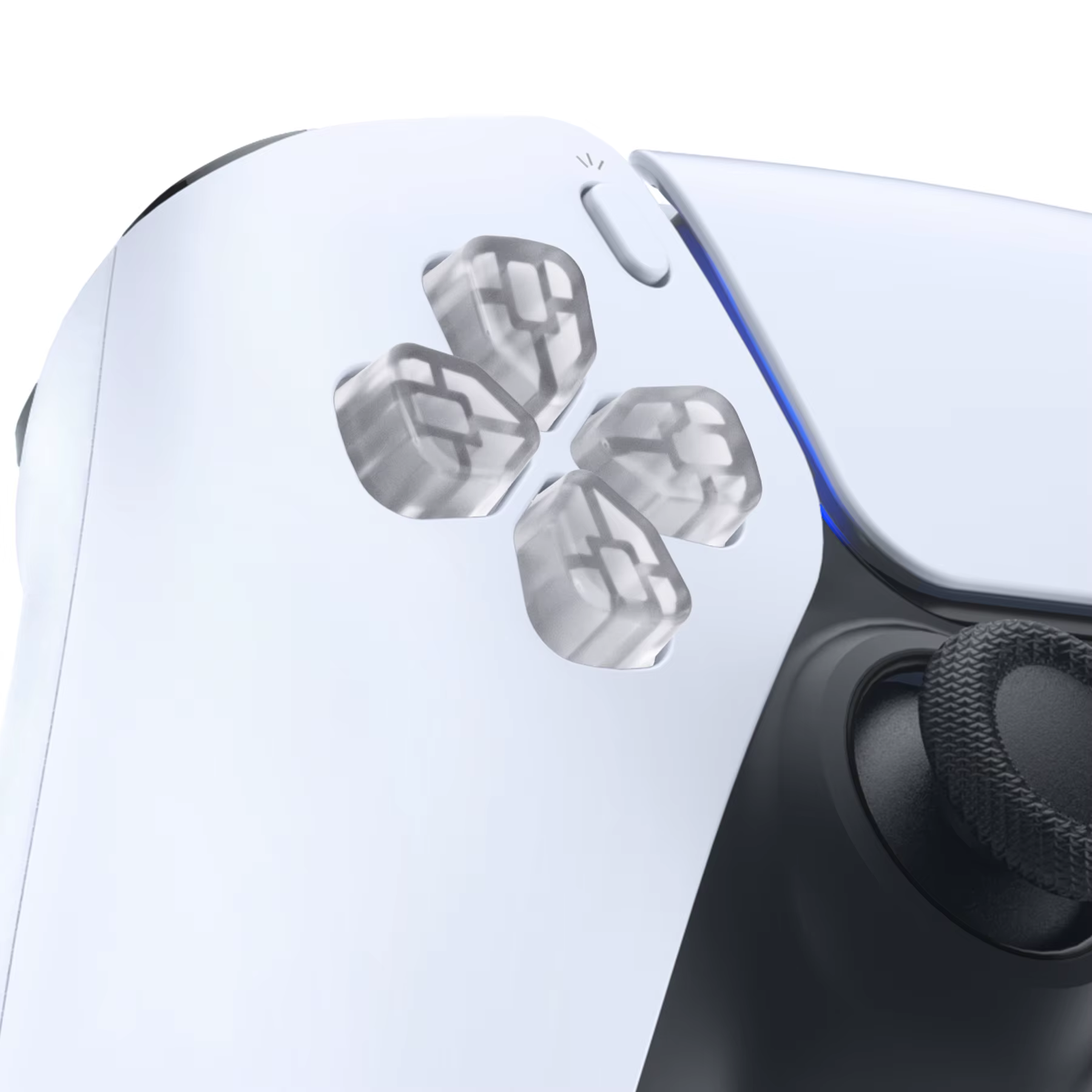 EXtremeRate-lèvent DSub fendus ergonomiques, boutons SDP, boutons DSub indépendants clairs pour PS5, EG, tous les modèles de manettes PS4