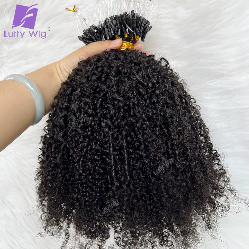 Extensions de Cheveux Humains Brésiliens Remy avec Micro Boucle