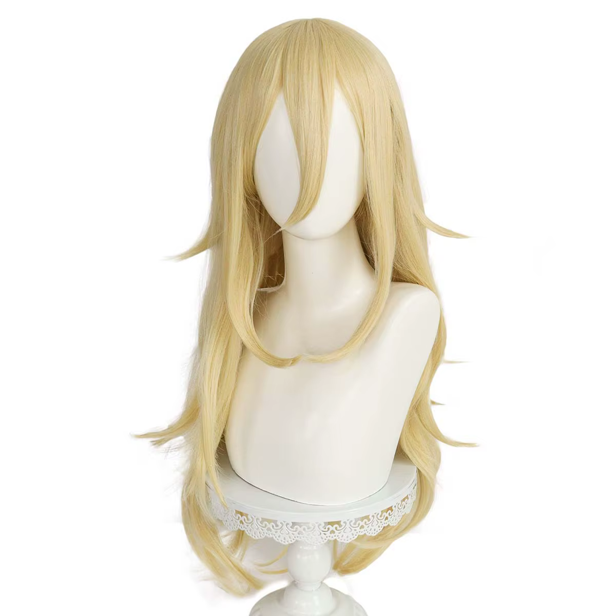 « Ange de la mort » (Personnage : Rachel Gardner) – Perruque synthétique blonde claire résistante à la chaleur pour les spectacles de cosplay et de convention