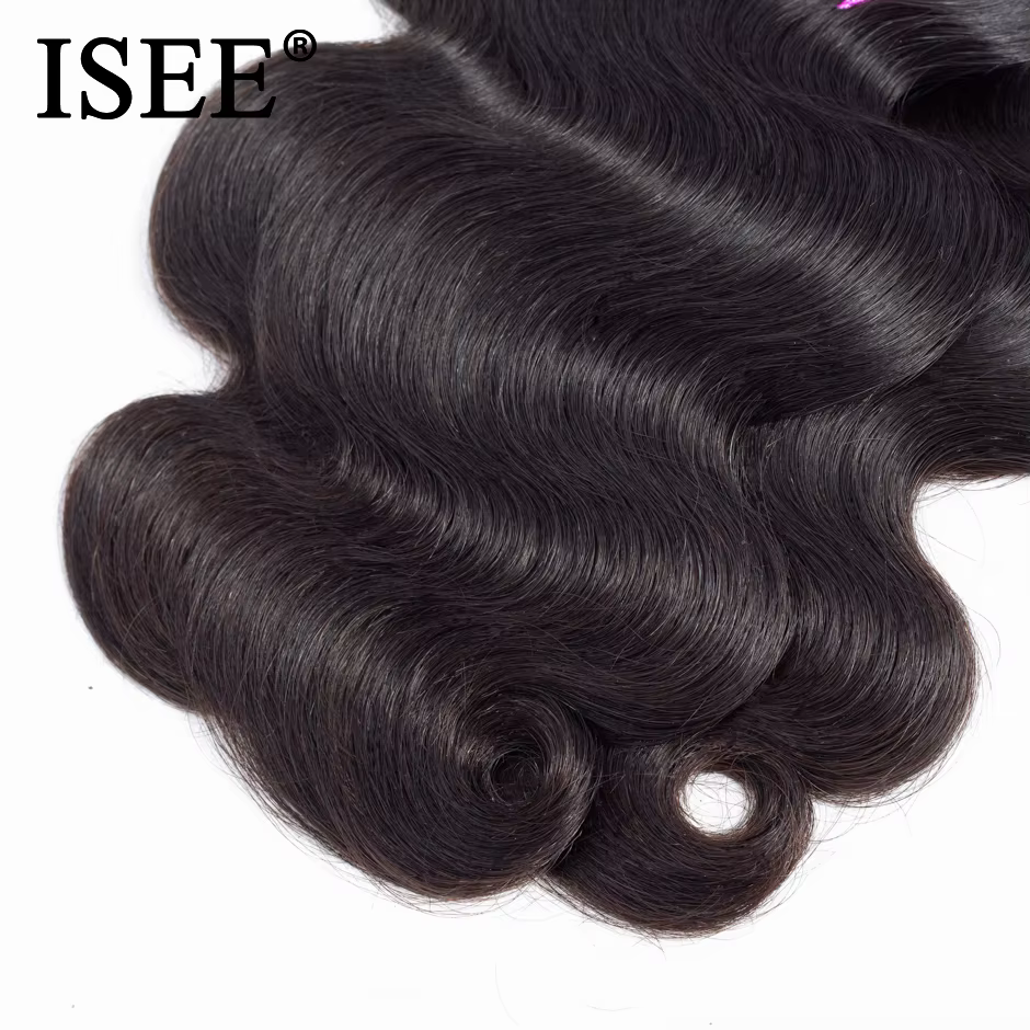 ISEE Malaysian Body Wave Remy Bundles Extensions de Cheveux Humains Bruts 100% Non Traités – Achetez 1/3/4