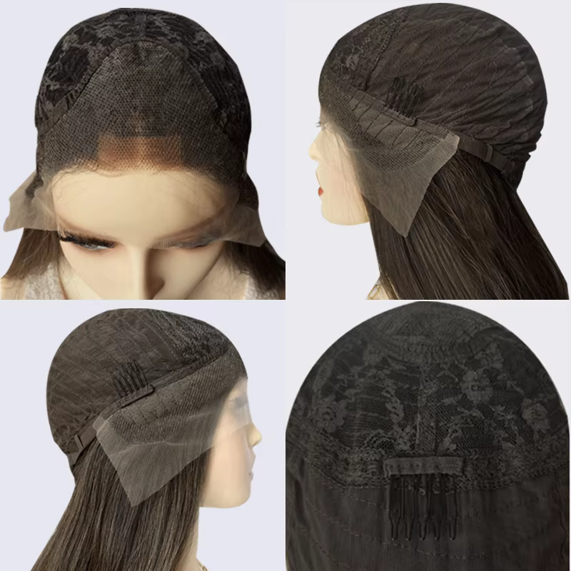 Perruque synthétique blonde européenne authentique pour femme