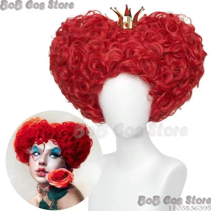 Perruque de cosplay de film Red Coussins pour femmes et filles