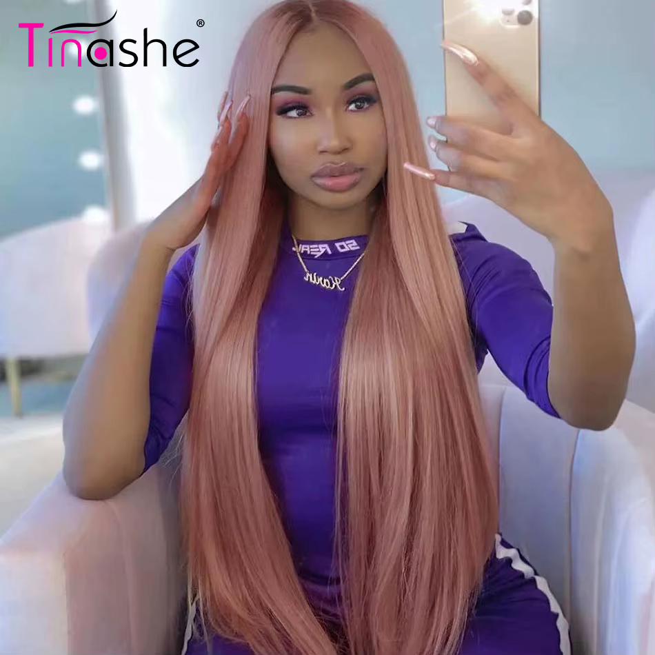Tinashe Wear Go perruque droite sans colle cheveux humains pré plumés et blanchis 6x5 HD