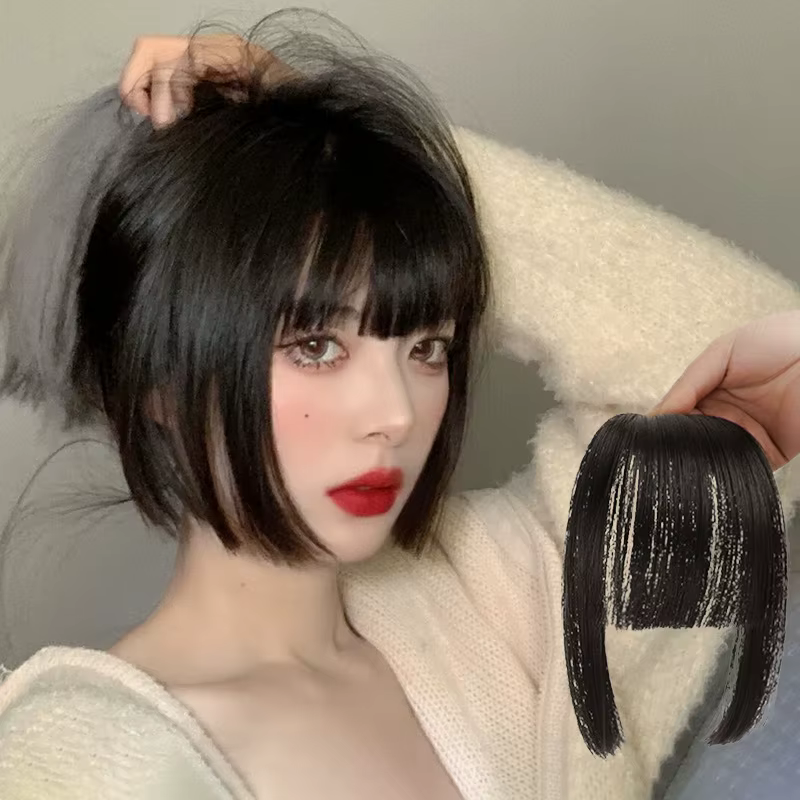 Réinitialisation d'extension de cheveux de frange de faux cheveux