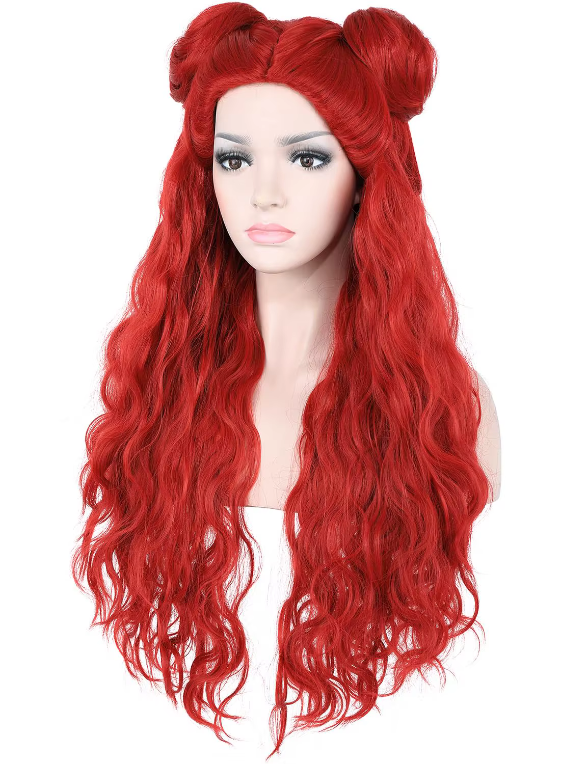 Perruque de Costume rouge longue