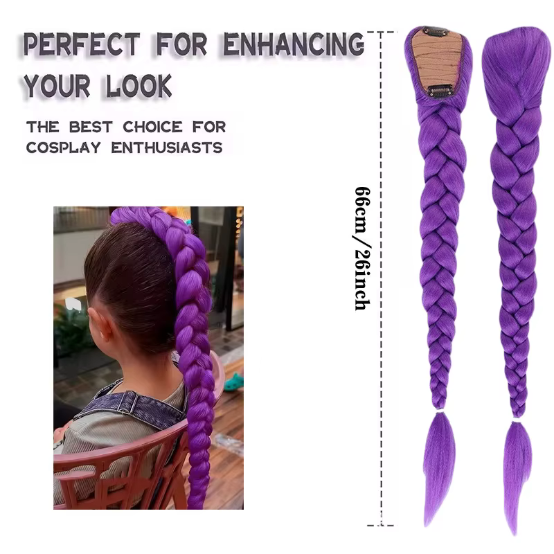 KPop Anime personnage Cosplay perruque violette pour enfants filles
