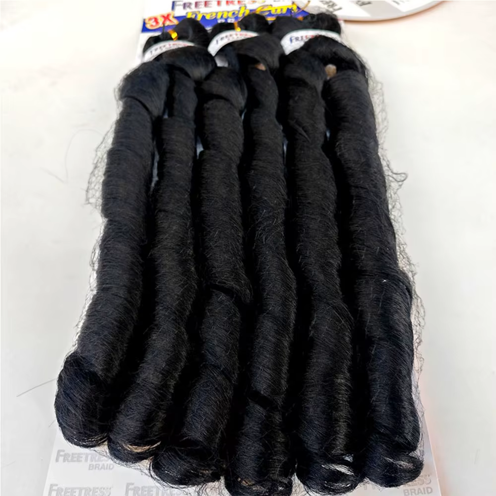 Extensions de cheveux synthétiques ondulés français