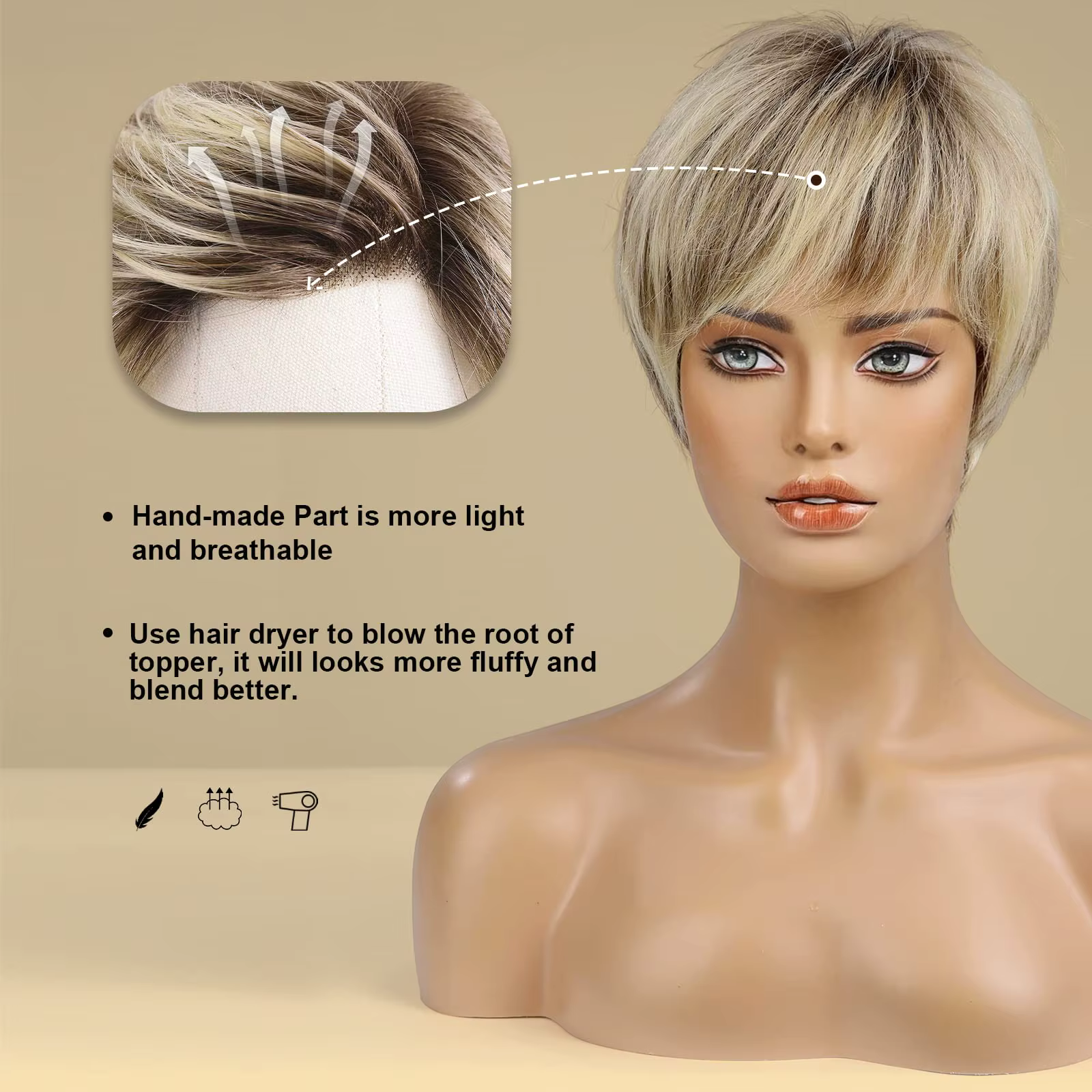 Perruque Lace Front Wig 100% naturelle Remy
