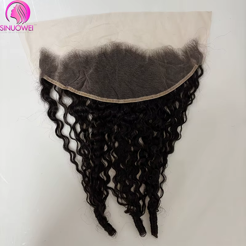 Closure en dentelle transparente 4x4 Cheveux bouclés birmans 12A