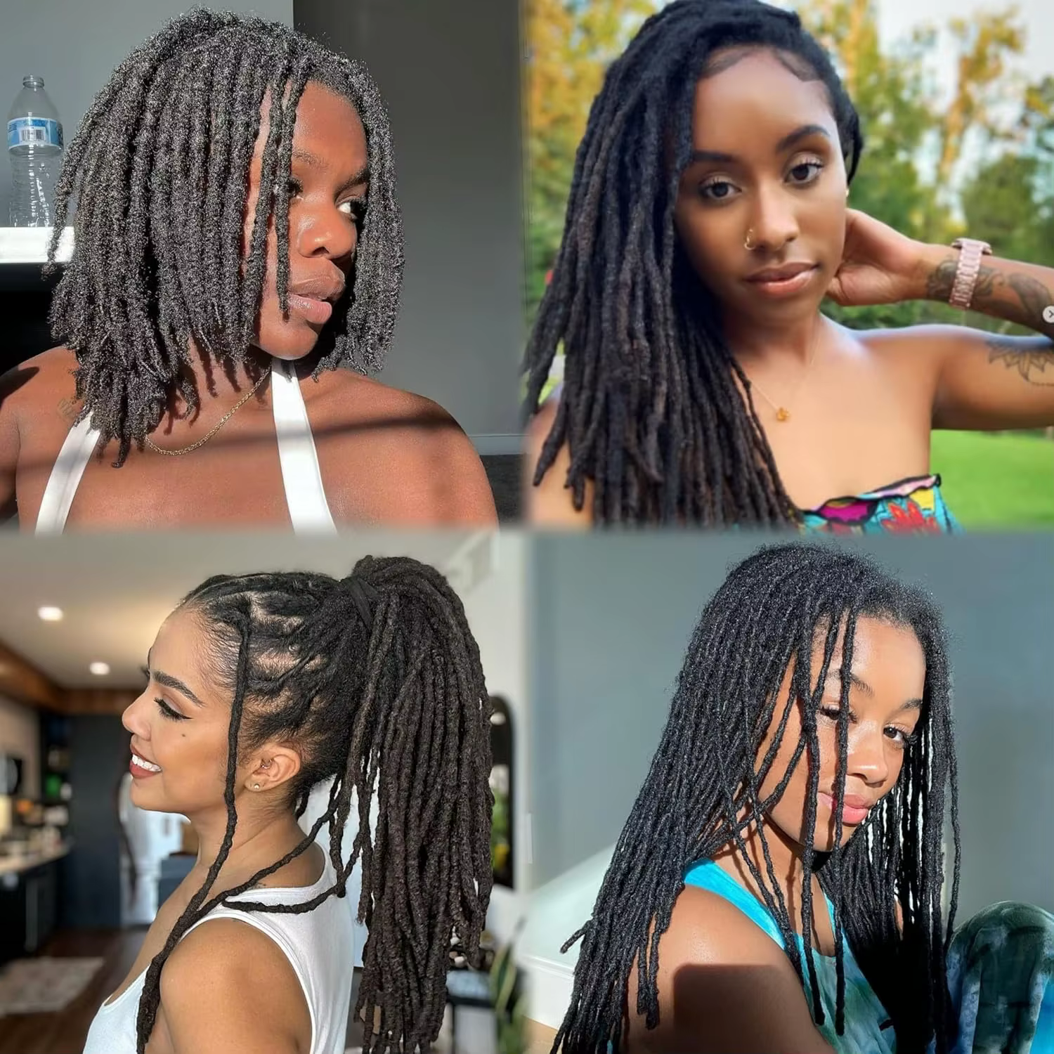 100% Extensions de cheveux humains Inter Loc 0.6 cm de largeur 4-8 pouces 50 brins