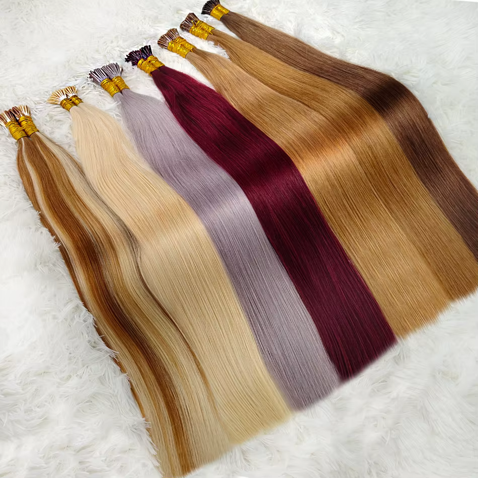 Extensions de cheveux I-Tip en kératine vierge naturelle