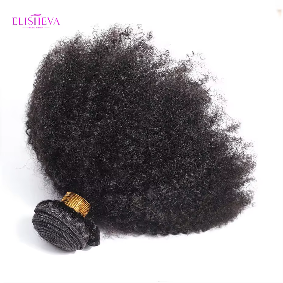 ELISHEVA Lot de 1/3/4 mèches de cheveux humains indiens bruts