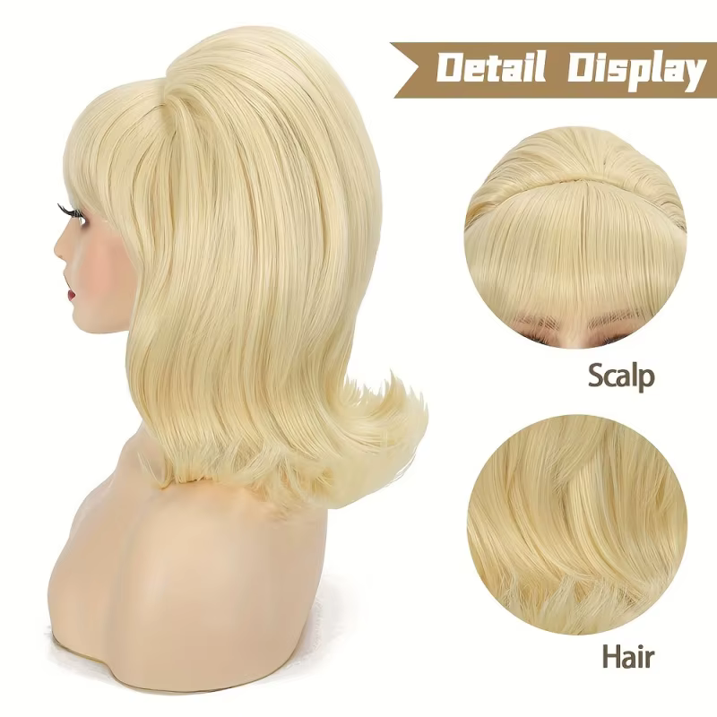 Perruque Bob blonde de 14 pouces pour femmes
